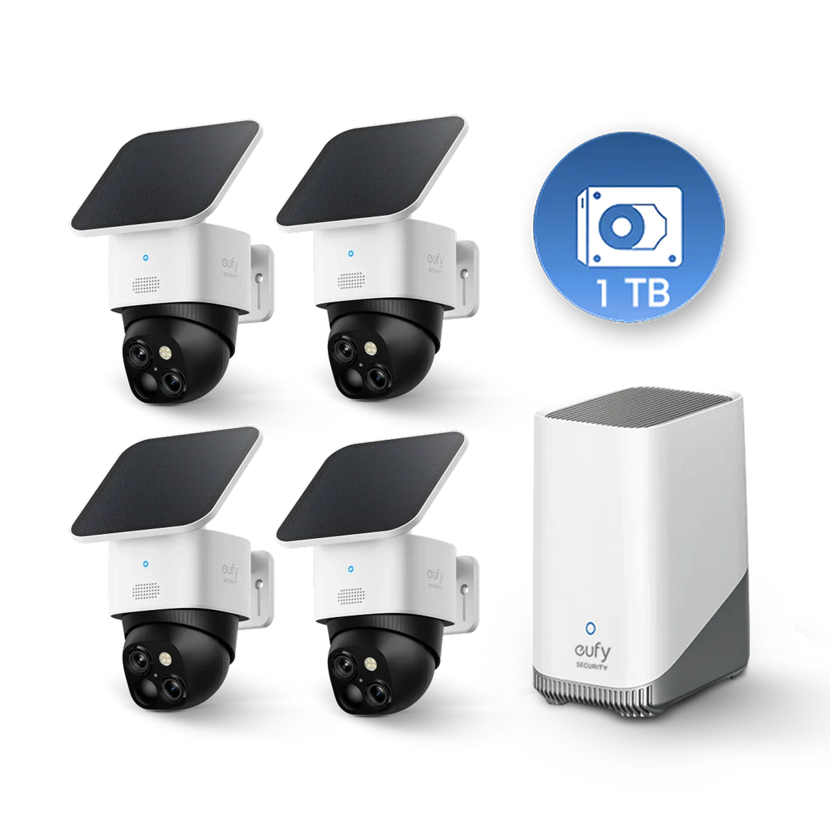 SoloCam S340  (4-Cam Pack) + HomeBase S380 + 1 TB Hard Drive